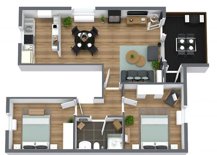 Apartment Tannenherz Mit Balkon & Bergblick & Naehe Hillebachsee & 2 Schlafzimmer