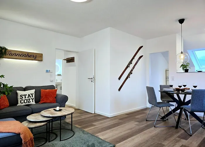 Apartment Tannenherz Mit Balkon & Bergblick & Naehe Hillebachsee & 2 Schlafzimmer *